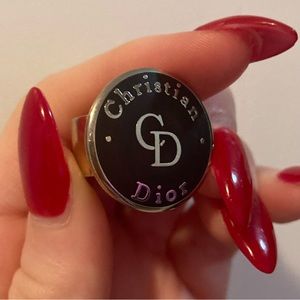 Vintage Christian Dior Button Ring